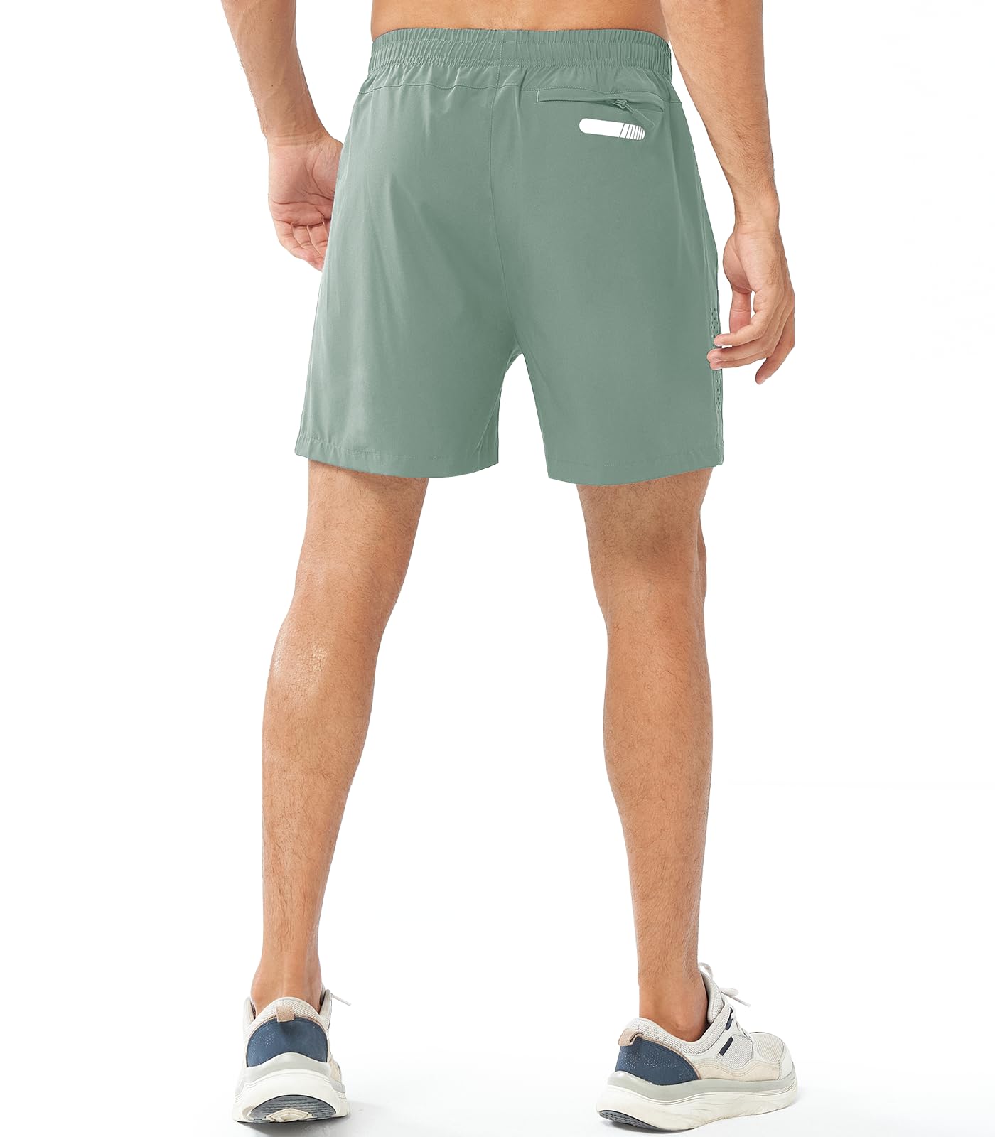 NORTHYARD Men's Athletic Running Shorts Gym Workout 7"/9"/5" Quick Dry Lightweight Sports Basketball Tennis 3 Zipper Pockets LODENFROST-5inch 2XL