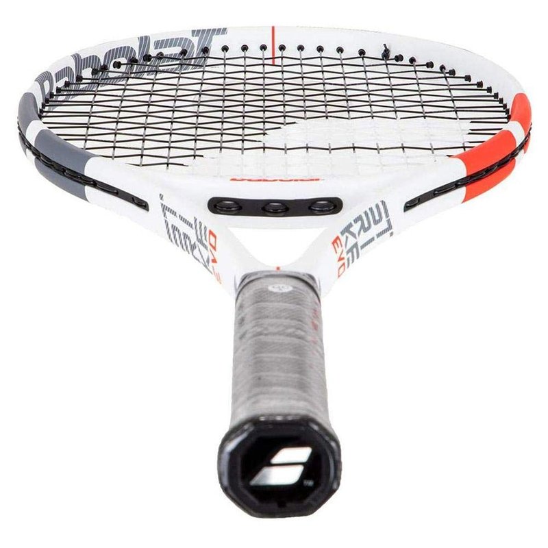 Babolat Evo Strike Tennis Racquet (4 1/8" Grip) - Strung with 16g White Syn Gut at Mid-Range Tension