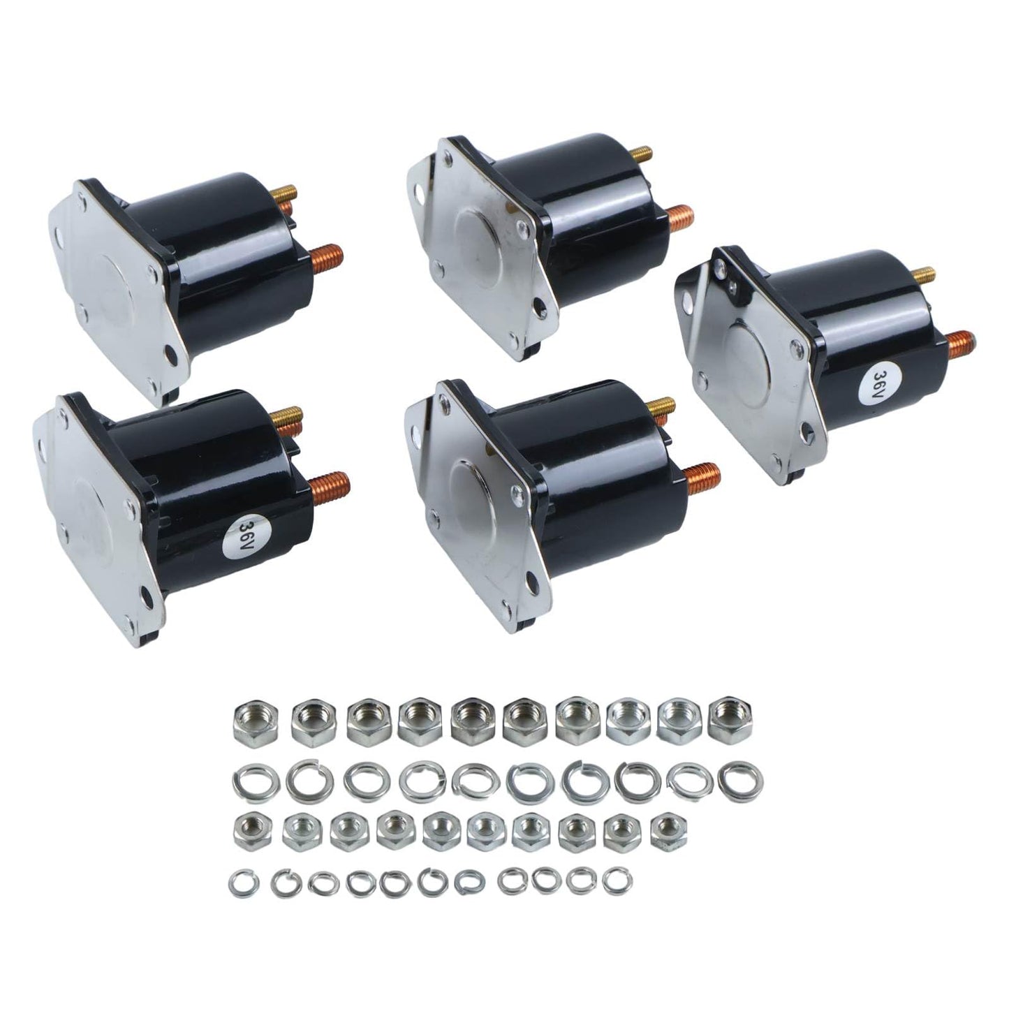 NETYANPI 5X 4-Terminals 36V Solenoid 8016 Compatible with Club Car DS Golf Carts Precedent Series 1976-1998