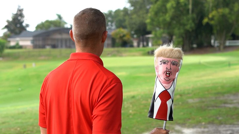Donald-T Save America Golf Driver Headcover | Great Gift for Republican Golfers | Premium Leather Exterior and Soft Protective Interior Fits Any Size Driver