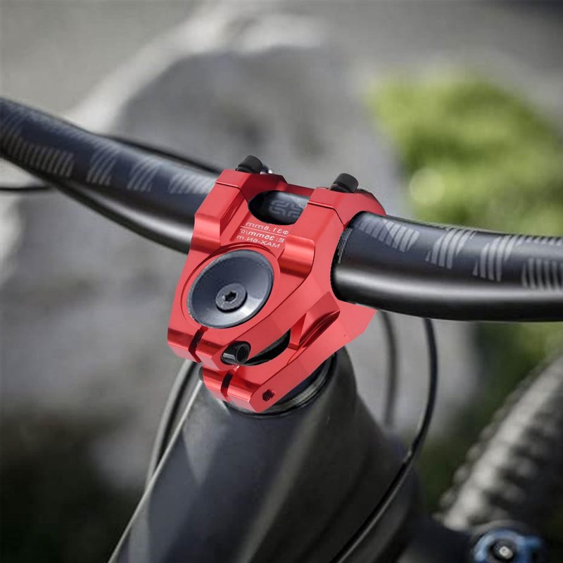 Anxingo Stem 35mm Short Riser Handlebar Aluminum Alloy 31.8 * 28.6mm for MTB Mountain Bike Road Bike Stem Bicycle Stem BMX Stem (Red)