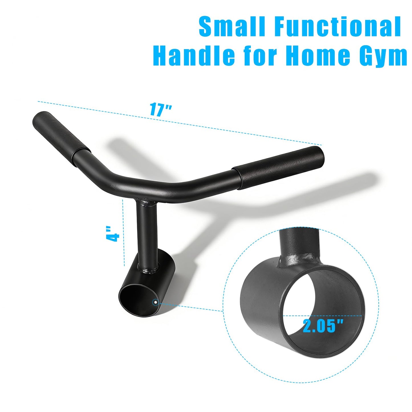 Luwint T Bar Row Handle, 2 Inch Olympic Landmine Attachment for Back Workout, Solid Steel T-Bar Row Handle for Landmine Exercises, Viking Press, Home Gym Barbell Attachment