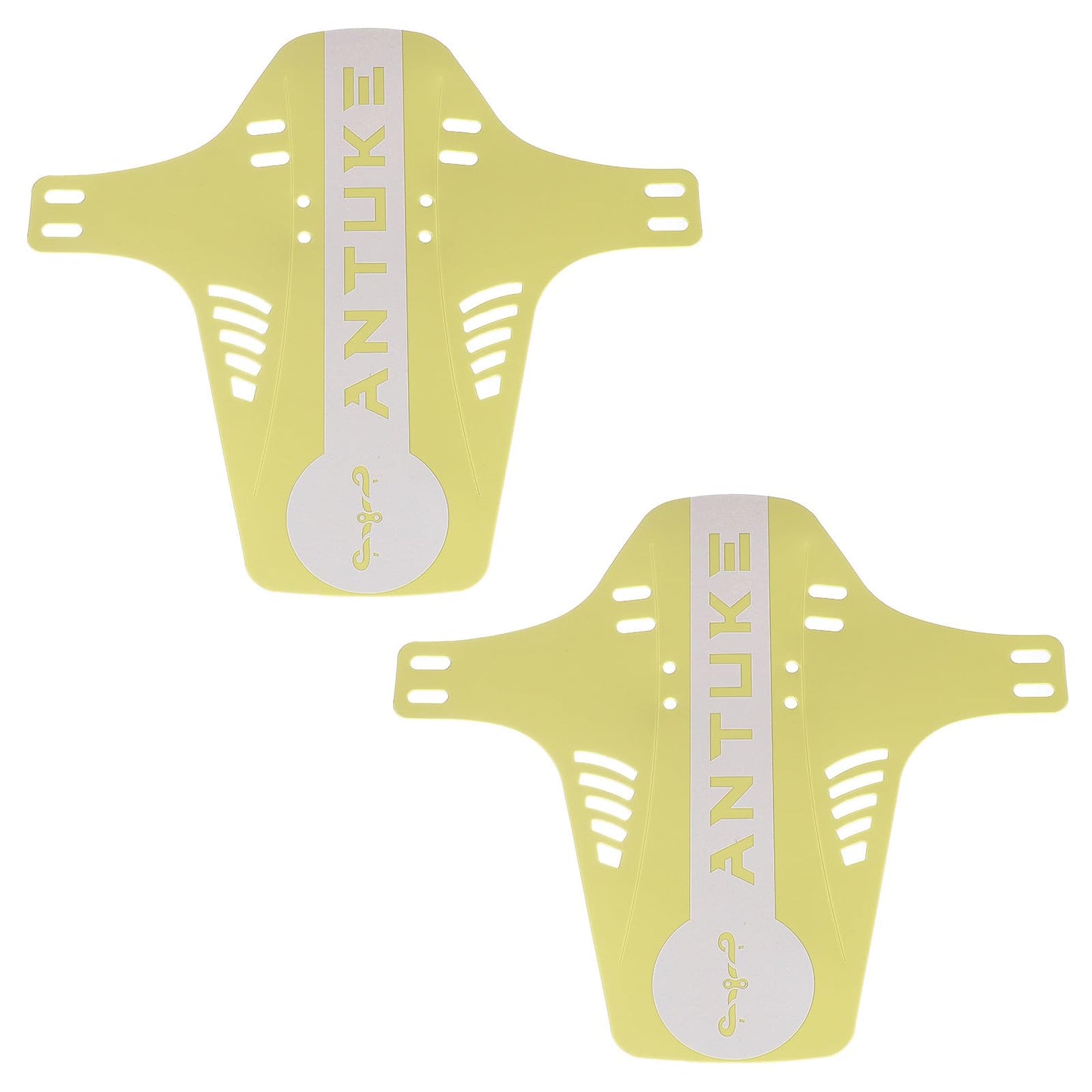 HARFINGTON 2pcs Mountain Bike Mud Guard Front/Rear Mud Guards with Cable Tie Lightweight Fits for MTB Road Bike, Yellow