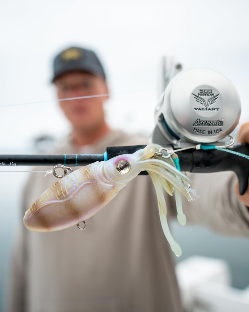 Nomad Design Squidtrex Vibrating Fishing Lure - TPE Soft Plastic Bait with Strong BKK Assist Hooks | Saltwater Fishing