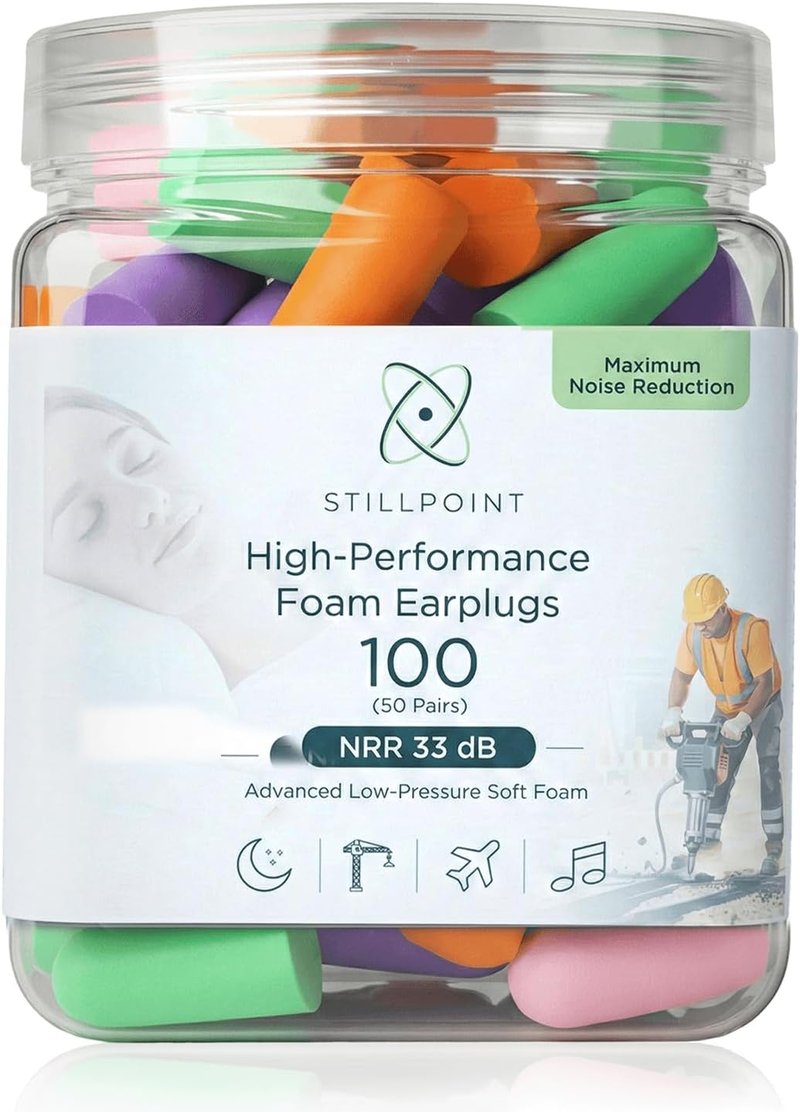 Soft Foam Earplugs - 33 dB NRR | Maximum Protection for Sleeping & Loud Environments - 50 Pairs (Neon)