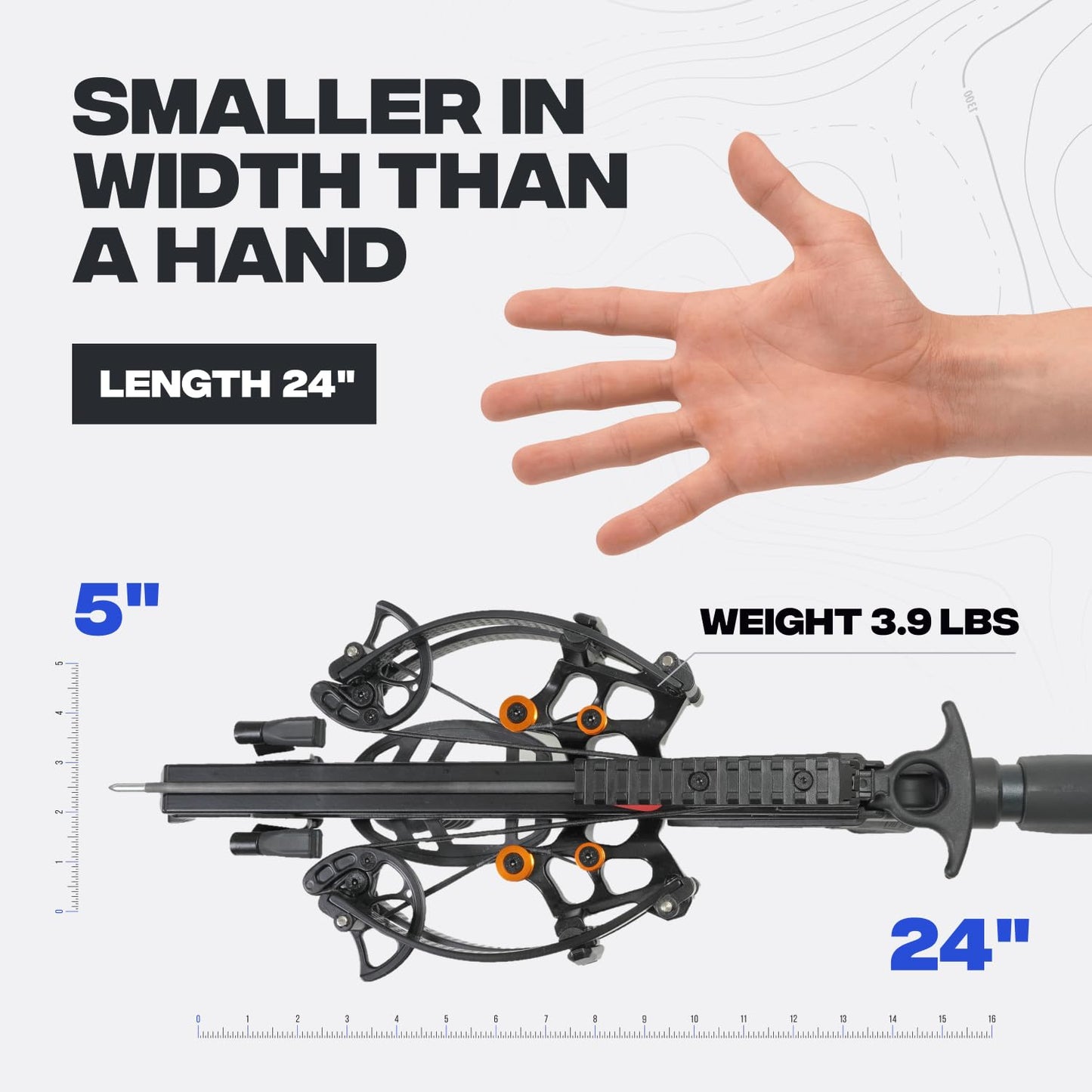 BALLISTA BAT Reverse Draw Compound Crossbow with L-Buttstock for Hunting, Bowfishing and Target Shooting – 340 FPS, 150 lb Draw Weight, Lightweight 4 lb Design