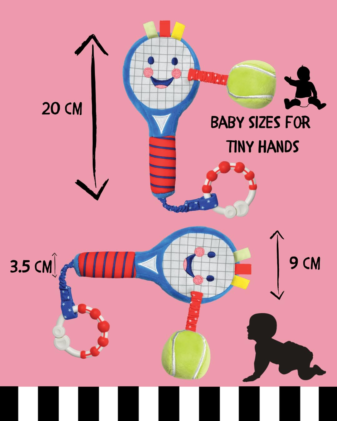 Tennis Racket for Babies | Soft Plush Sensory Tennis Racket for Babies
