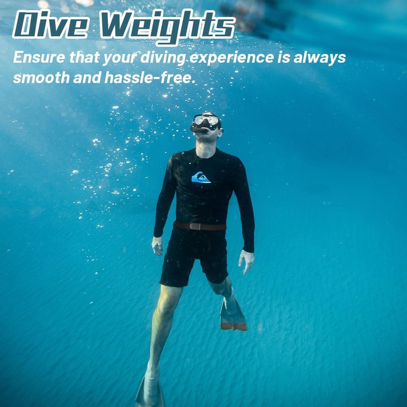 Diving Weight Belt Set - 4 Pcs Nylon Belt with Metal Block Buckle for Free Diving | Adjustable Size