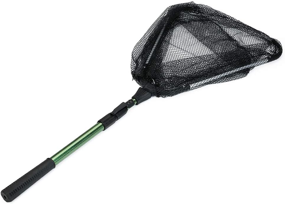 Fishing Landing Net with Telescoping Pole Handle - Extendable 40-63 Inches for Freshwater Use