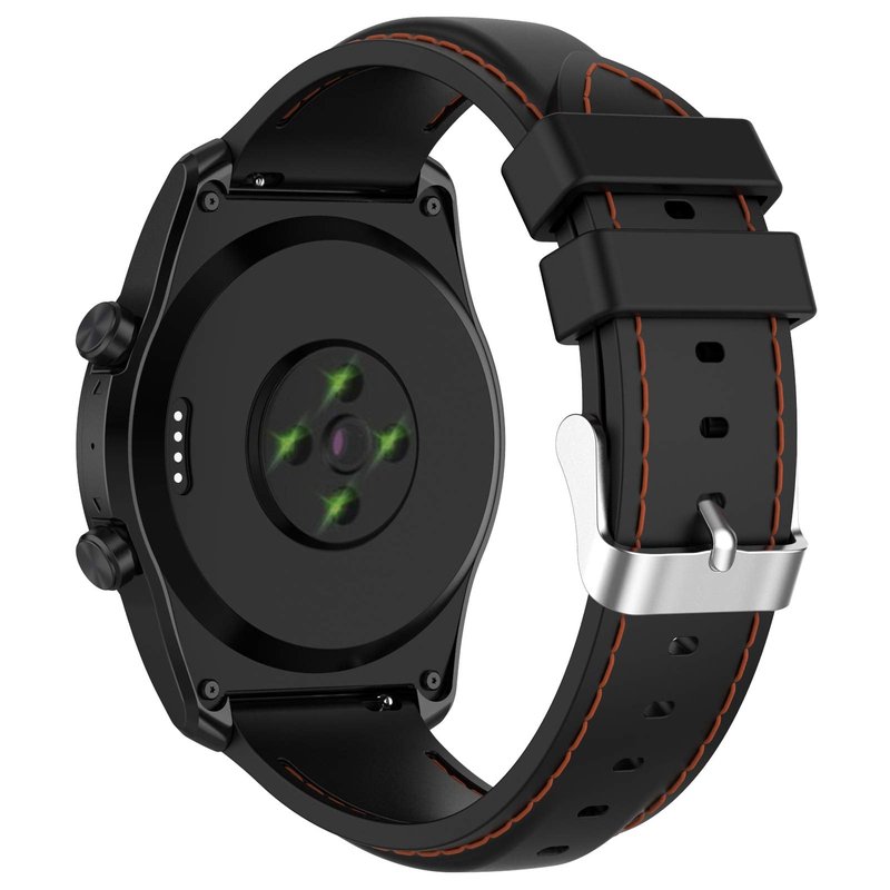 AWADUO Compatible For TicWatch Pro 3 Replacement Band, Replacement Silicone Wrist Strap Band For TicWatch Pro 3/3 LTE, Soft And Durable(Silicone Black)