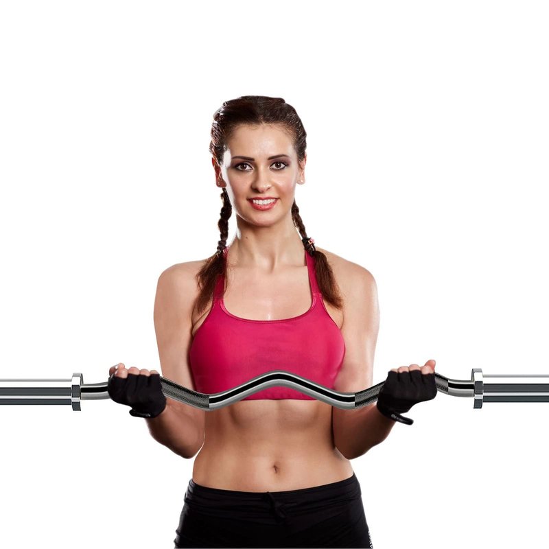 Elevens Olympic Training Barbells Curl Bar 330LBS/400LBS/700LBS /1000LBS/1200LBS/1500LBS Weight Capacity Available,Workout Barbell Super Suitable for Weightlifting, Hip Thrusts,Squats and Lunges(Black/330LBS）