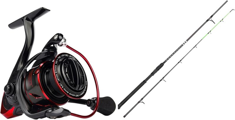 KastKing Sharky III Spinning Fishing Reel - 5000 Size | 2-Piece 8' MH Spinning Rod Combo