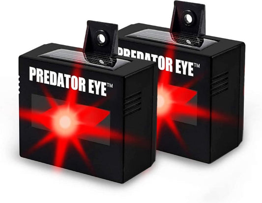 ASPECTEK Predator Eye Solar Animal Deterrent - 2 Pack Flashing Red Light Repeller for Coyotes, Deer, Raccoons | Outdoor Pest Control for Garden & Farm