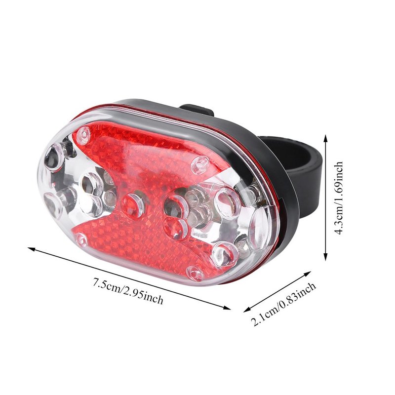 Alomejor Bike Rear Light, Bright red Night Safety Warning, Cycling Safety Light, Outdoor Visibility Accessory for Cyclists, commuters, Night Riders, Outdoor