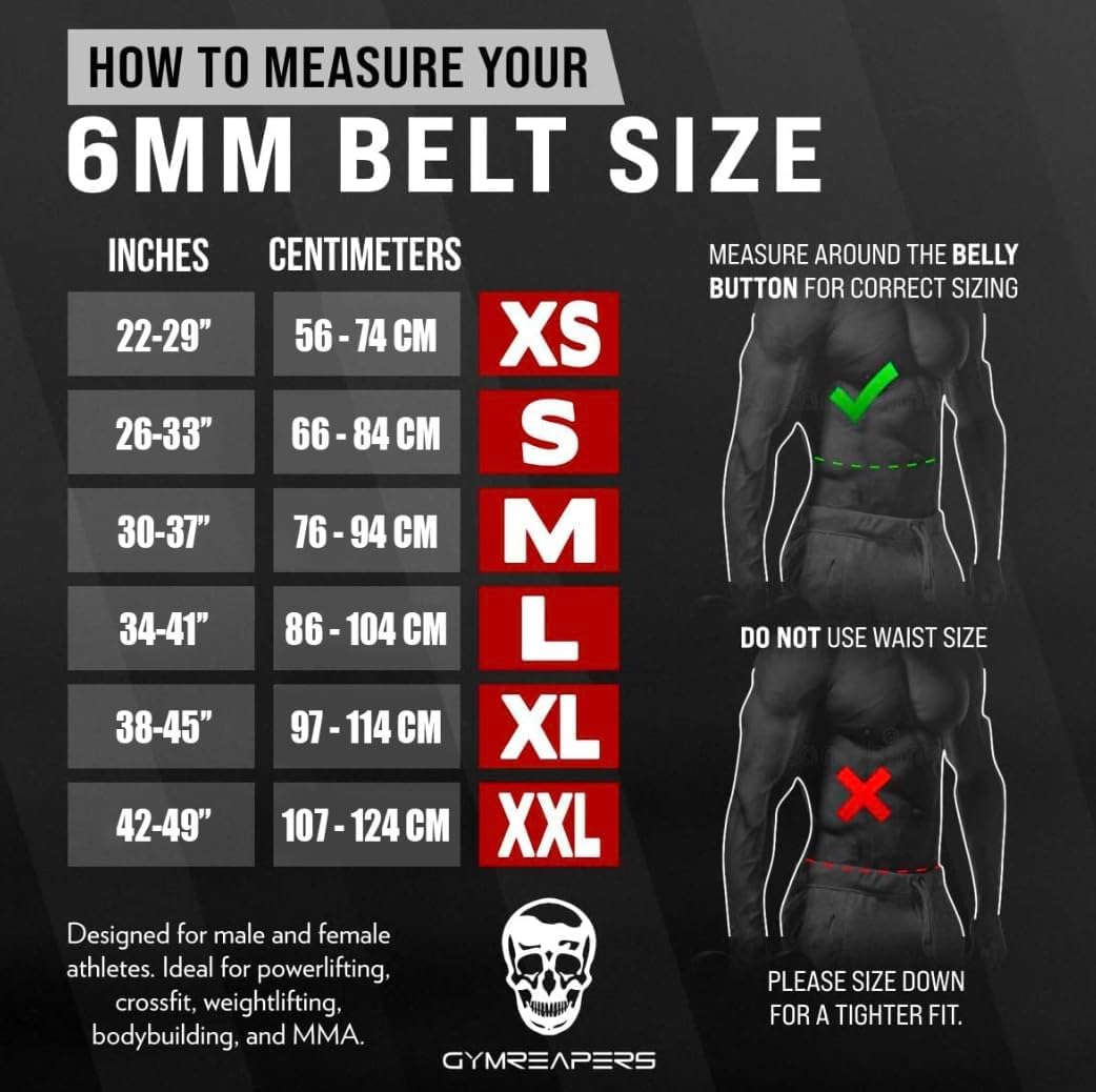 Weightlifting Belt - 6MM Genuine Leather Double Prong | Heavy Duty 4-Inch Wide for Strong Back Support in Deadlifts & Squats