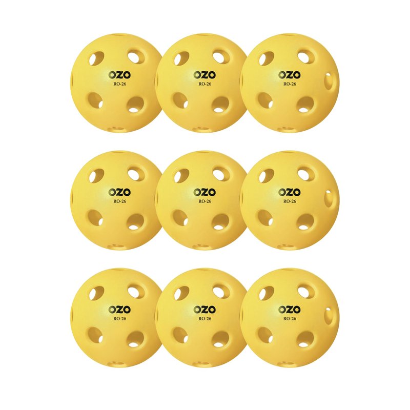 OZO Pickleball - Set of 36 Indoor Balls, 26 Holes, Injection Mould