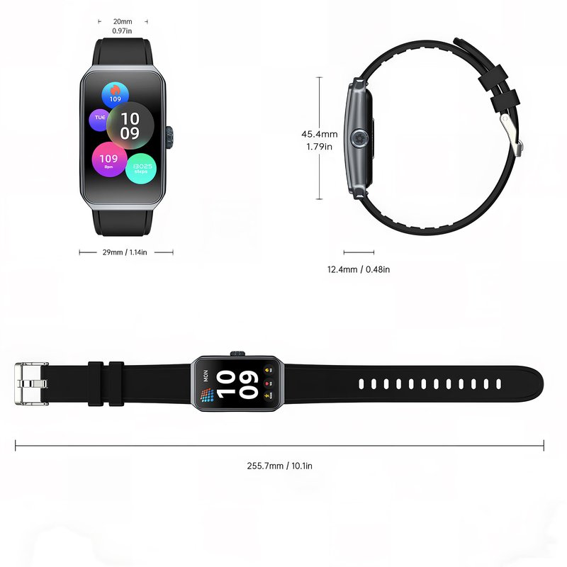 LZBWOL Health Fitness Tracker Watch for Men Women, 1.47" HD, 24/7 Heart Rate, Blood Oxygen, Sleep Monitor, 100+ Sports Modes, IP68 Water Resistant Pedometer, Compatible with Android & iOS- Black