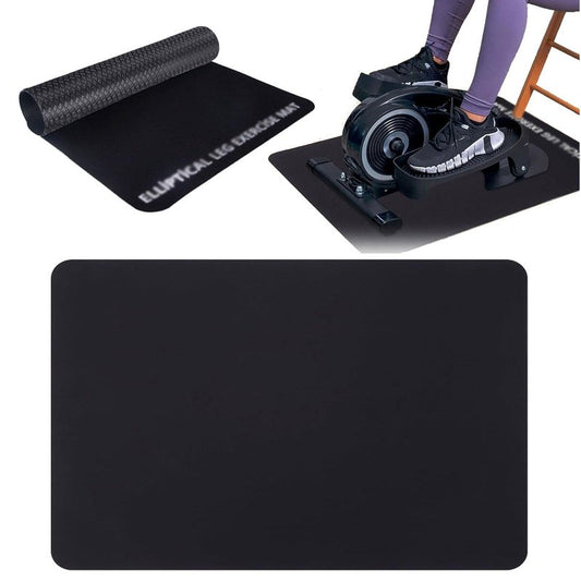 Double-Sided Non-Slip Workout Mat for Ellipse Machine Leg Exerciser Thick Exercise Mat for Under Desk Elliptical Treadmill Mat Home Floor Protection Gym Mat (Double non-slip, 23.6"L x 17"W x 0.2"Th)