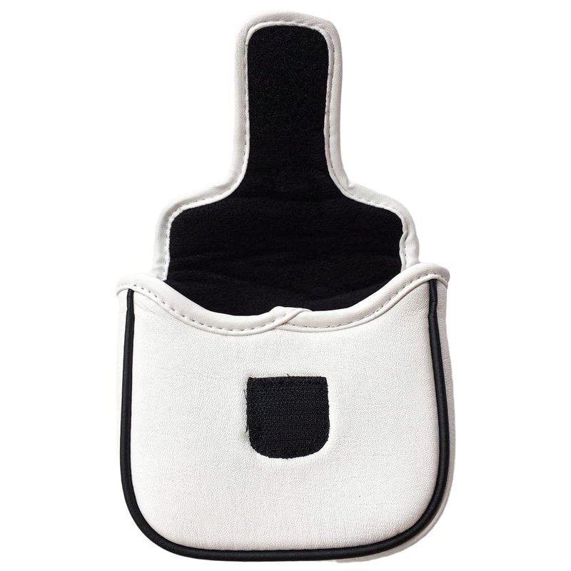 Classic White Golf Square Mallet Putter Head Cover, Putter Headcover fits for Scotty Cameron, Taylormade Putters (White)