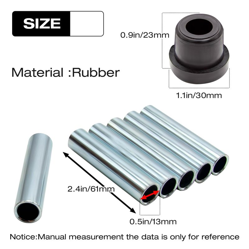 VIKKSAER Golf Cart Rear Leaf Spring Bushings Kits Replacement for EZGO TXT/Medalist 1994-up Replacement for Club Car DS 1981-up 70291-G01 70289-G02 1015583 1012303