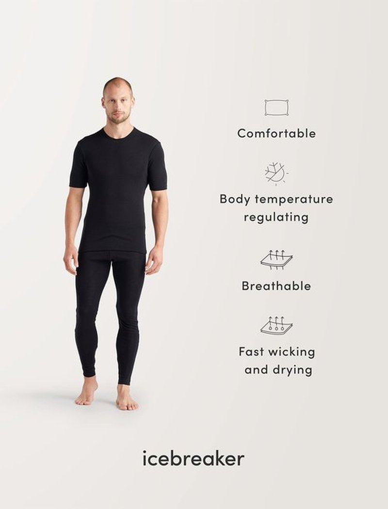 Icebreaker Men’s Merino Anatomica Short Sleeve V Neck T-Shirt - Undyed - X-Large