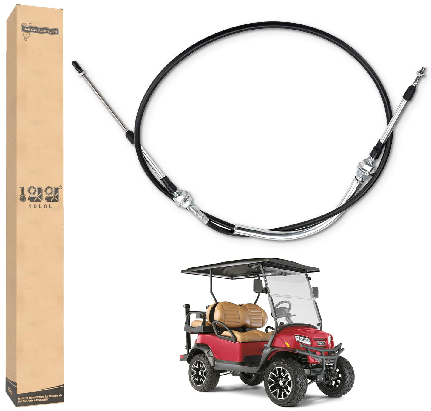 10L0L 68.5" Golf Cart Transmission Shift Forward Reverse Cable for Club Car DS 1998-Up Gas Golf Cart, Replace OEM 103379501 101951501 101951401