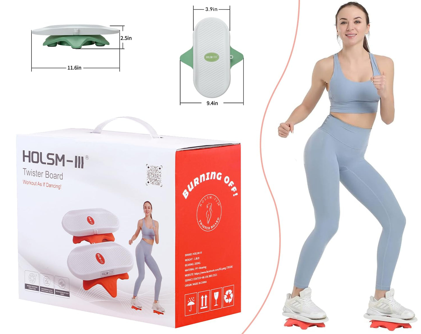 Ab Twister Board, Twister Exercise Board, Waist Twisting Disc - Ab Board Exercise, Twisting Stepper, Waist Trainer Trimmer - for Ab Exercise Abs Core, Full Body Toning Workout Home Gym