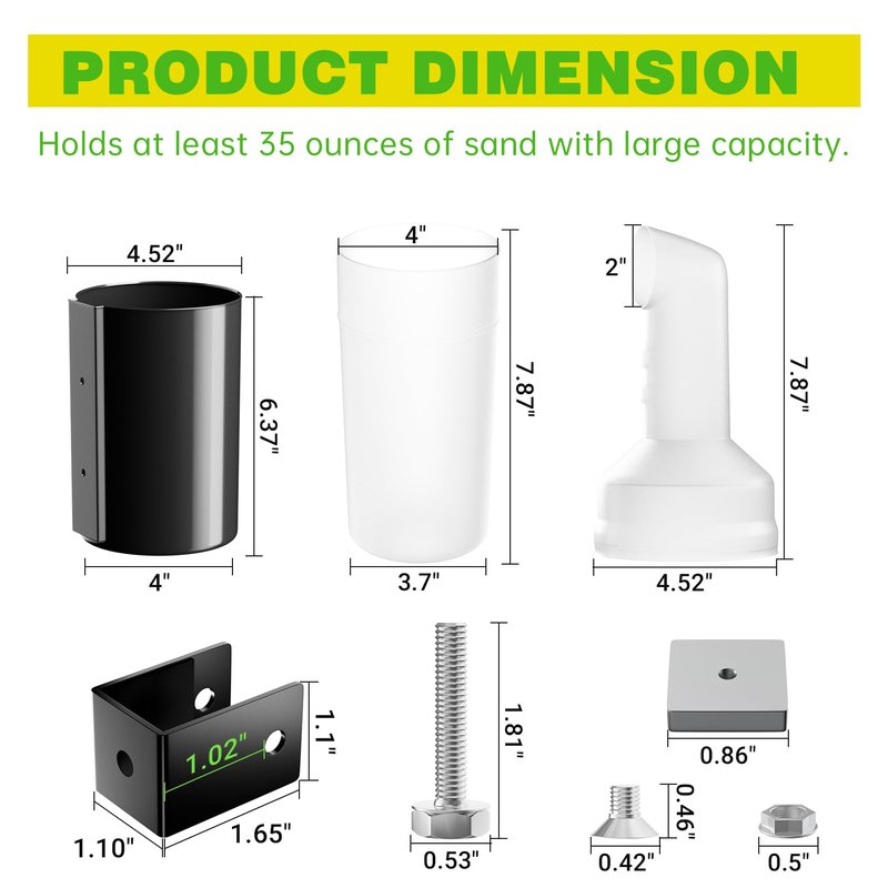 DRIVE UP Golf Cart No-Drilling Sand Bottle Assembly Universal for Club Car EZGO Yamaha Models, Large Capacity Divot Filler Sand Bottle with Rattle Proof Holder