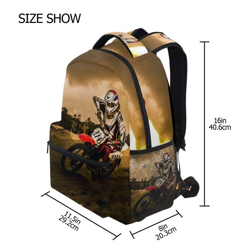 Nerxy Lightweight Dirt-Bike Motocross Motorcycle Vehicle Backpacks Women Bags Men Bookbag