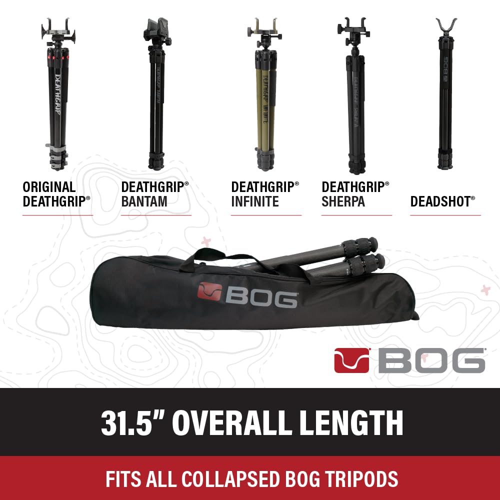 BOG DeathGrip Tripod Carry Bag with Padded Shoulder Strap and Water-Resistant Exterior for Hunting Tripods