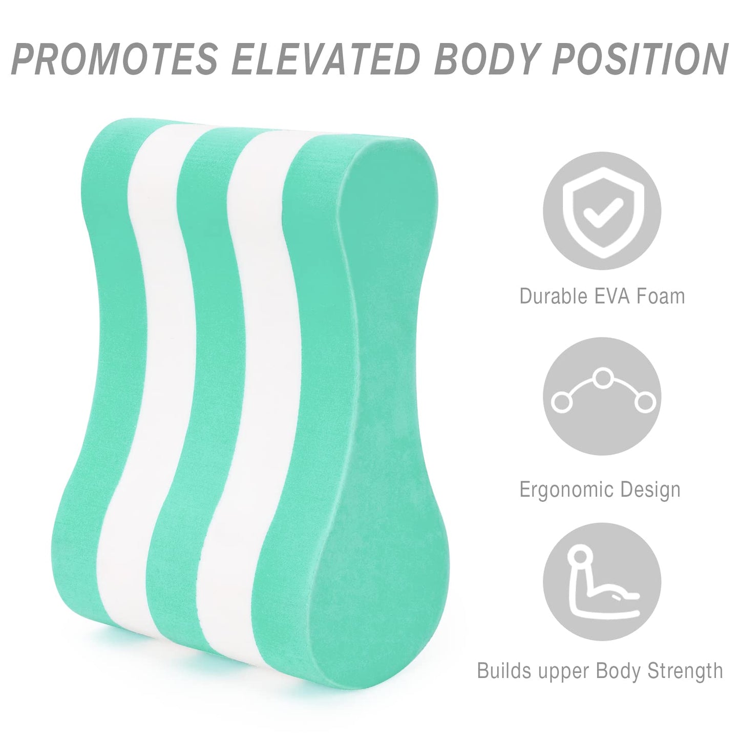 NEAGLORY 5 Pieces Water Aerobics Set Aquatic Exercise Set Pool Fitness Equipment with Foam Dumbbell, Swim Kickboard, Pull Buoy, Aquatic Swim Belt for Water Workout, Green