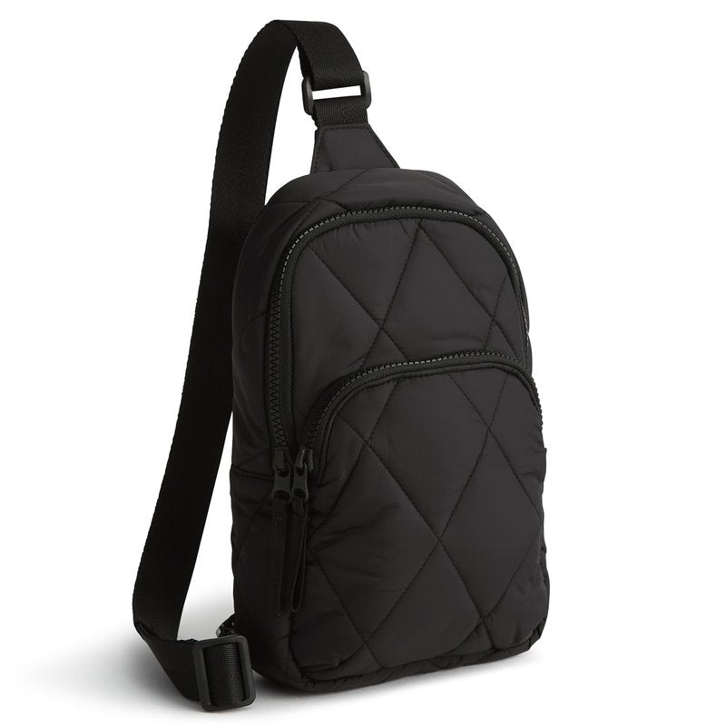 Vera Bradley Women's Featherweight Lorman Sling Backpack, Moonless Night, One Size
