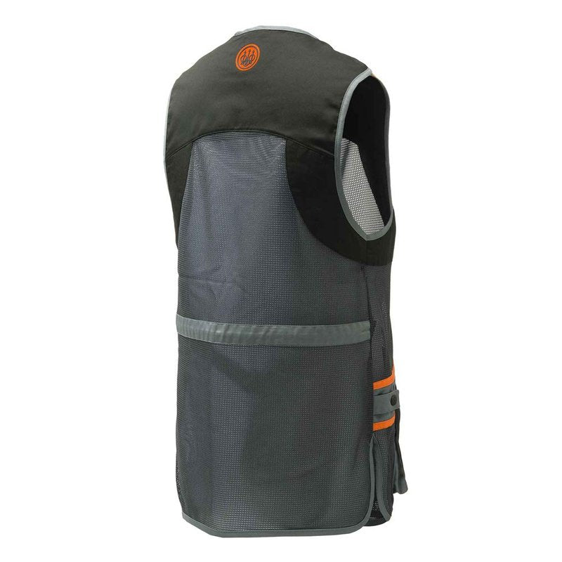 Beretta Unisex Full Mesh Breathable Performance Competition Vest, Black/Grey, X-Large