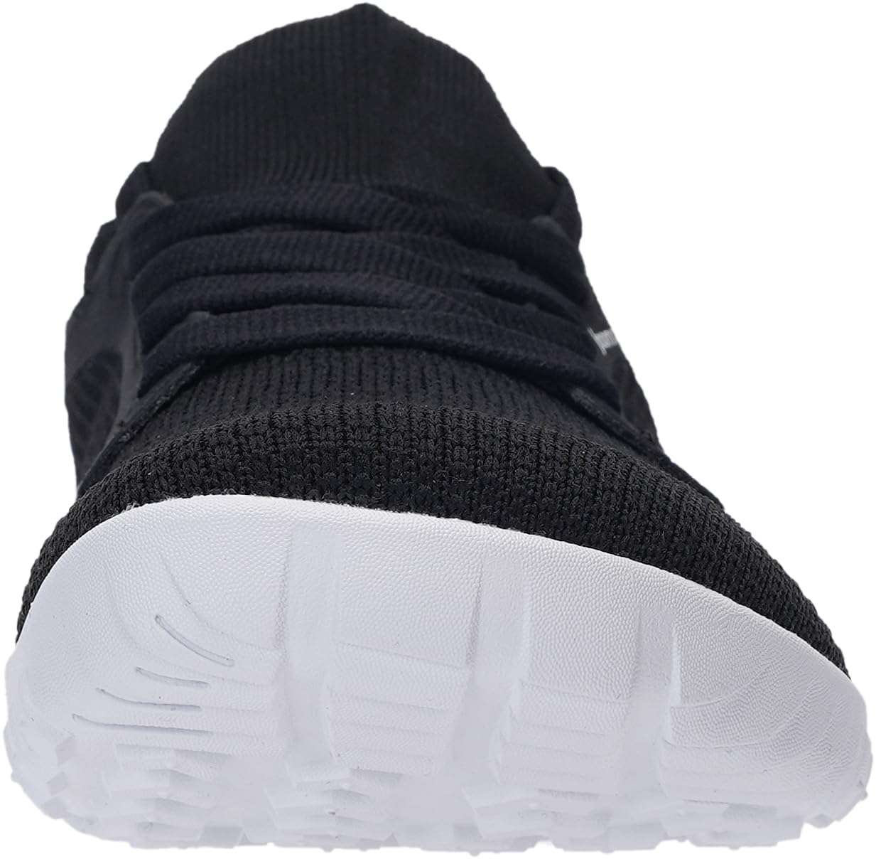 Joomra Women's Wide Minimalist Barefoot Shoes | Wide Toe Box Fashion Sneakers | Zero Drop Grippy Sole Black White Size 7.5-8