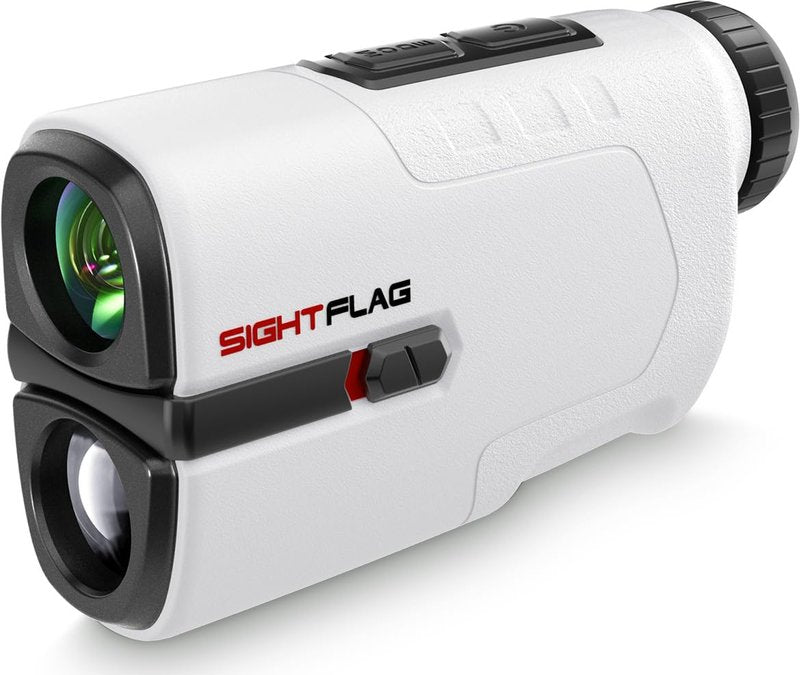 Golf Rangefinder with Slope, 1300 Yards Laser Range Finder Golf, 7.5X Magnification Flag Pole Locking Vibration Rechargeable Range Finders with Magnet Golf Accessories for Men Women Sightflag GF1