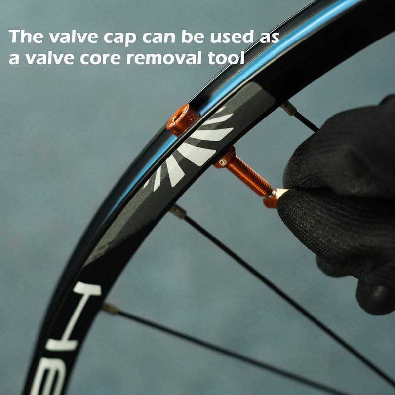 Thinvik Presta Tubeless Valve Stem 65mm,Super Light Alloy Presta Tubeless Valve Stem Kit for Tubeless Tires-2 PCS (with Aluminum Alloy Valve Cap) + Valve Core Removal Tool(Aurora Blue)
