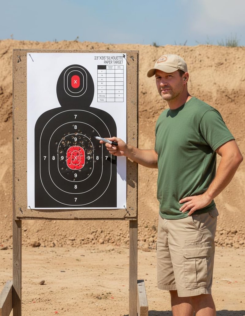 Shooting Targets - 23x35 Inch Paper Silhouette for Indoor/Outdoor Use | Compatible with Handguns, Rifles, Airguns