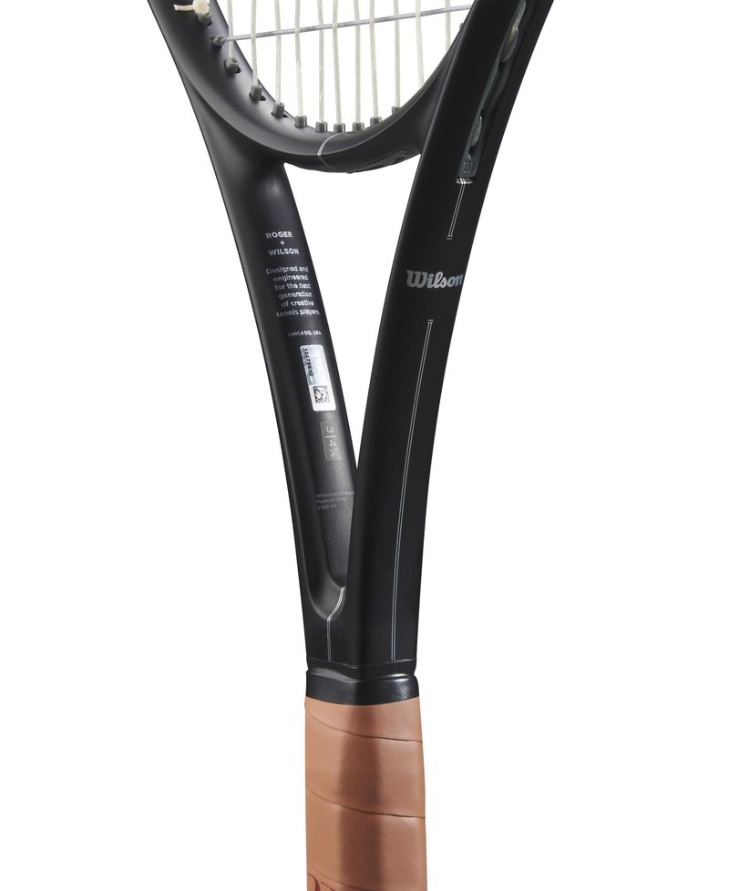 Wilson RF 01 Strung Performance Tennis Racket - Grip Size 2-4 1/4", Strung with Sensation 16 Natural at Mid Range Tension