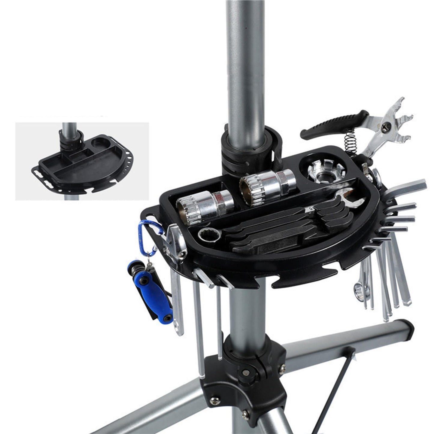 MinnowXY Bike Repair Tray Bike Repairing Tool Holder Mechanic Tools Outdoor Bike Parts Bike Repair Stand Bike Maintenance Stand