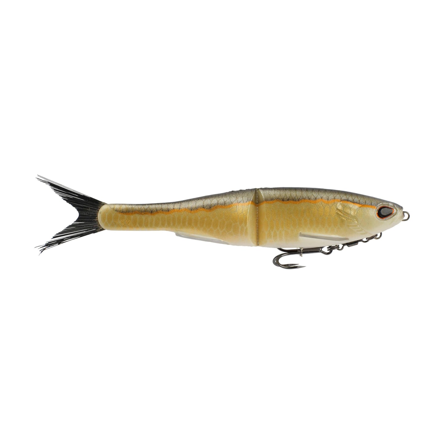 Berkley PowerBait® Nessie Glide Bait, Gold Shad, 9 in, Fishing Bait with Irresistible Flavor, Soft Swimbait Ideal for Bass Fishing, Equipped with Fusion19 Hook