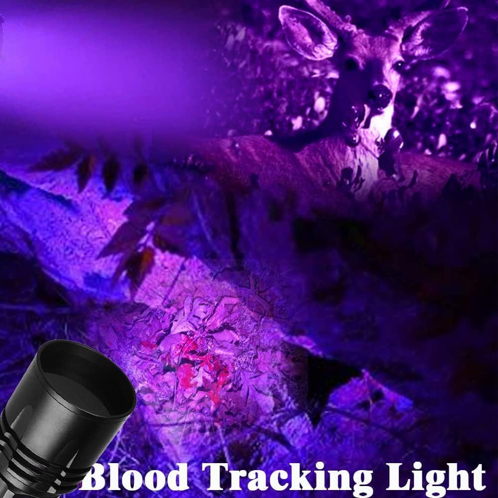 UV Blood Tracking Flashlight - Rechargeable Deer Finder Light for Blood Trailing | Purple