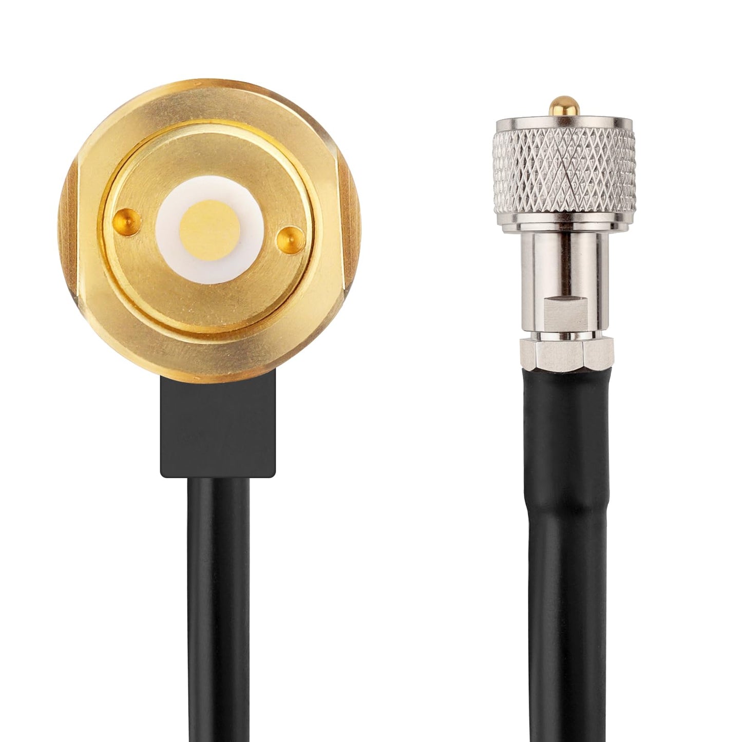 MOOKEERF NMO Antenna Cable,15FT Low Loss RG58 Coaxial CB Antenna Cable Extension with NMO and Removable UHF PL259 Male Connector for VHF/UHF/CB Radio