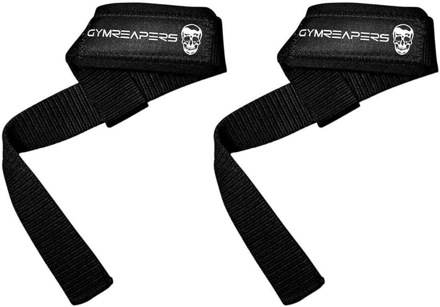 Lifting Wrist Straps for Weightlifting & Powerlifting - Padded Neoprene, 18 Inch Cotton Length
