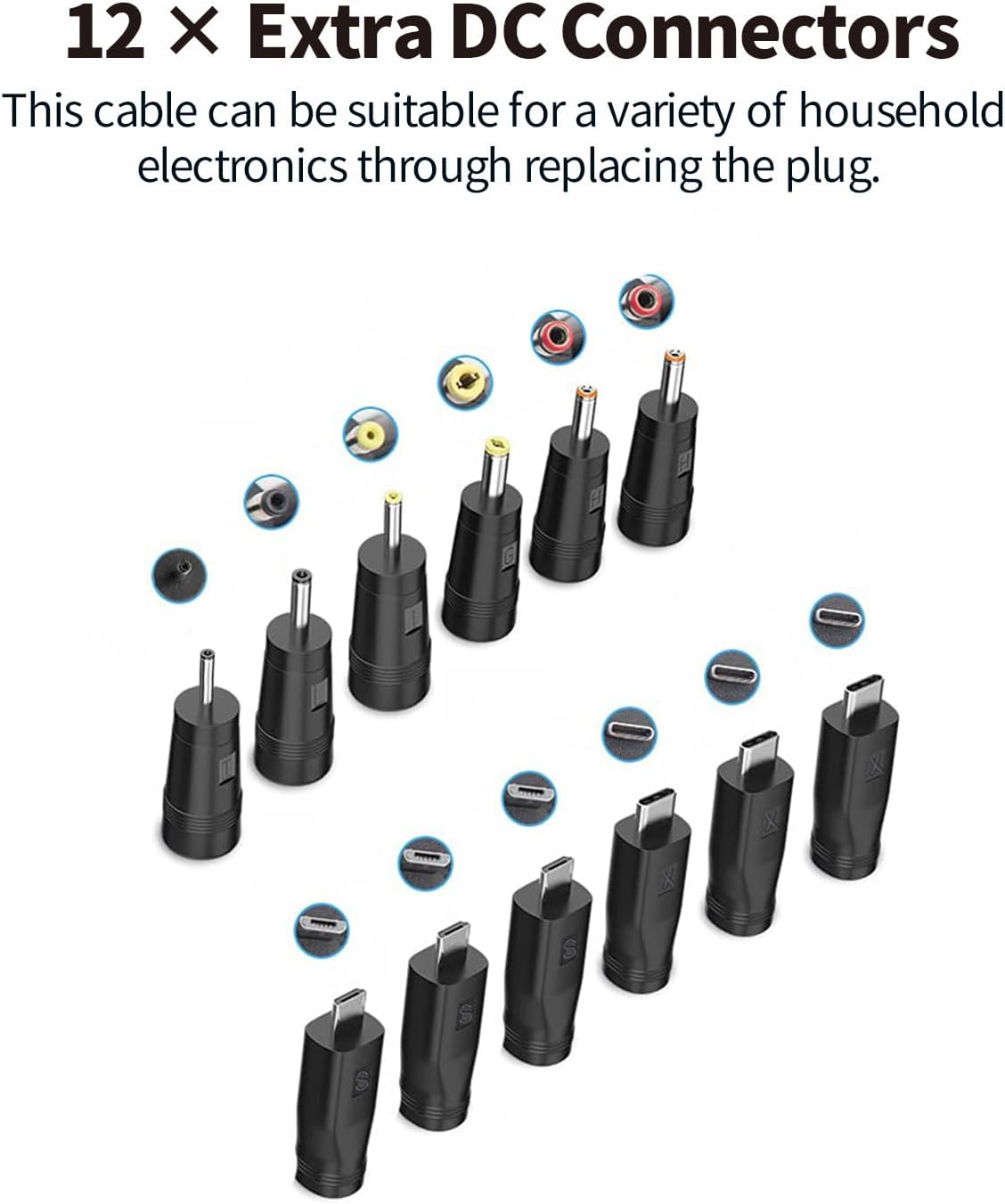 Universal Dog Shock Collar Charger Cable - 12-in-1 USB Charging Cord for Training Systems | Compatible with Bousnic, Mini Educator, Patpet
