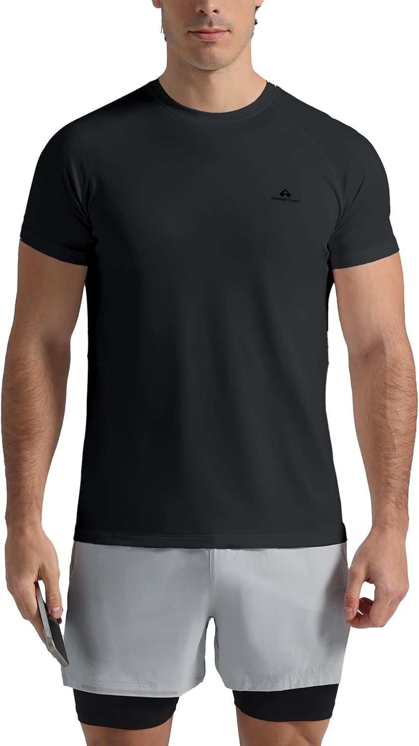 Men's Moisture Wicking Running Shirt | UPF 50+ Short Sleeve Athletic Top for Workouts