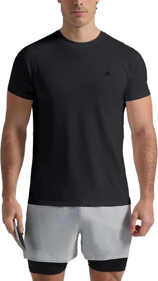 Men's Moisture Wicking Running Shirt | UPF 50+ Short Sleeve Athletic Top for Workouts
