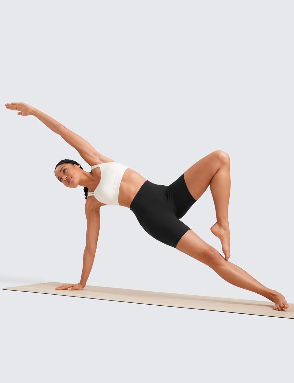 CRZ YOGA High Waisted ButterLuxe Biker Shorts 6" - Comfortable Spandex for Yoga & Running