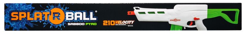 SplatRBall SRB800 Pyro Glow-in-The-Dark Water Gel Ball Blaster Kit - Full Auto, 210 FPS, 800-Round Magazine, 20,500 Total Rounds - Orange/White