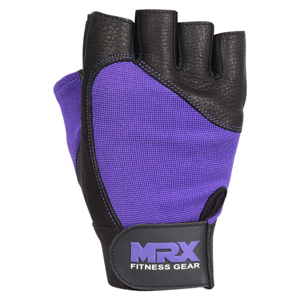 MRX Weight Lifting Gloves Gym Training Bodybuilding Fitness Powerlifting Workout Weightlifting Gloves Genuine Leather for Men & Women