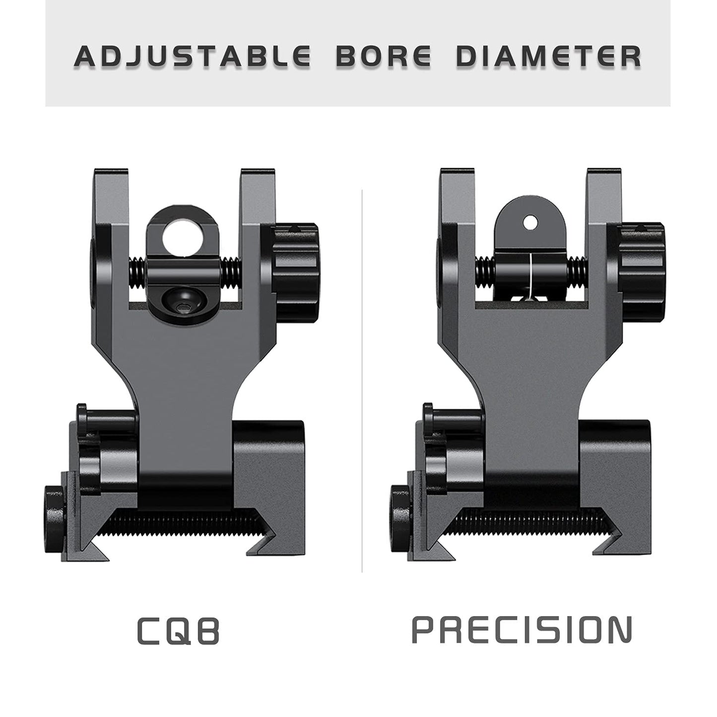 Marmot Flip Up Sight Full Metal Iron Sight & Fiber Flip Up Sights CQB & Precise Mode Gun Sights Rifle Sights